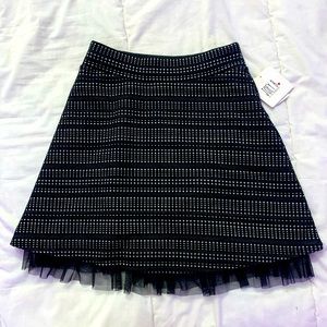 Joey B Black and White Patterned Skirt
